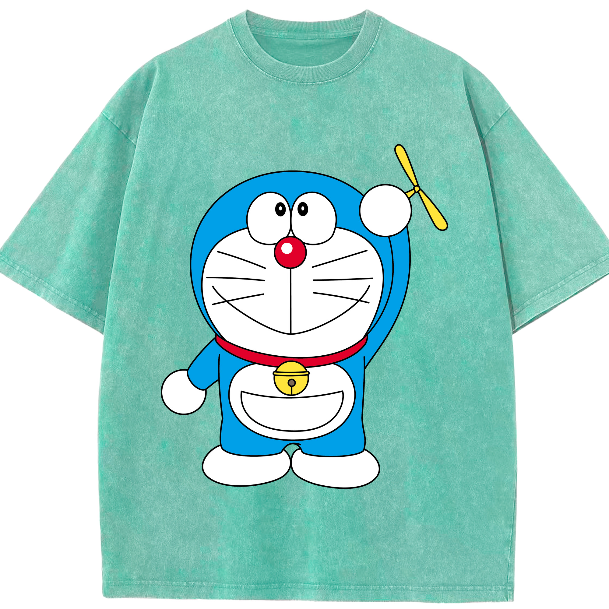 （画像用） ドラえもん Doraemon 綿100% ヴィンテージ風 半袖Tシャツ（フロントプリント）